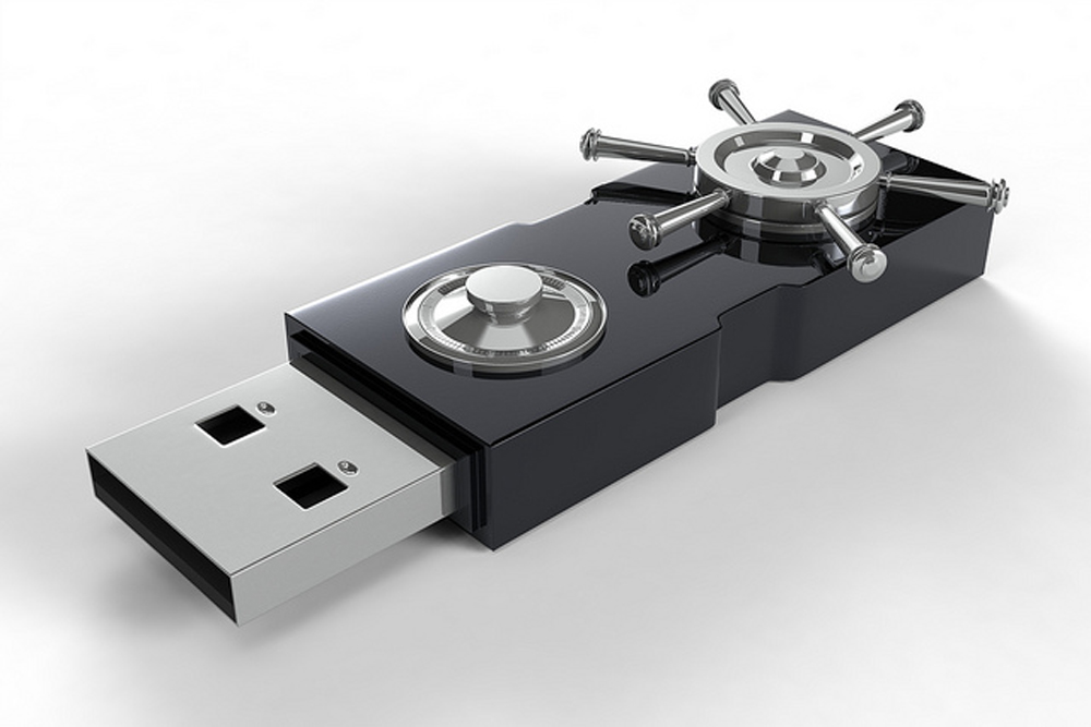USB key with locks